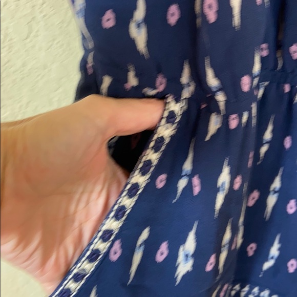 Euc Joie silk embroidered ikat boho romper S - Picture 6 of 9